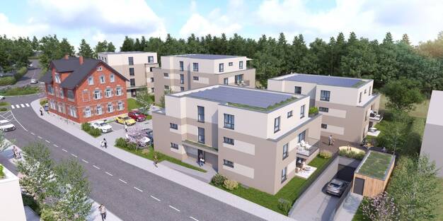 Wohnung zum Kauf - Erstbezug provisionsfrei 254.200 € 2 Zimmer 57,3 m² EG Bahnhofstraße 100-106 Gaildorf Gaildorf 74405