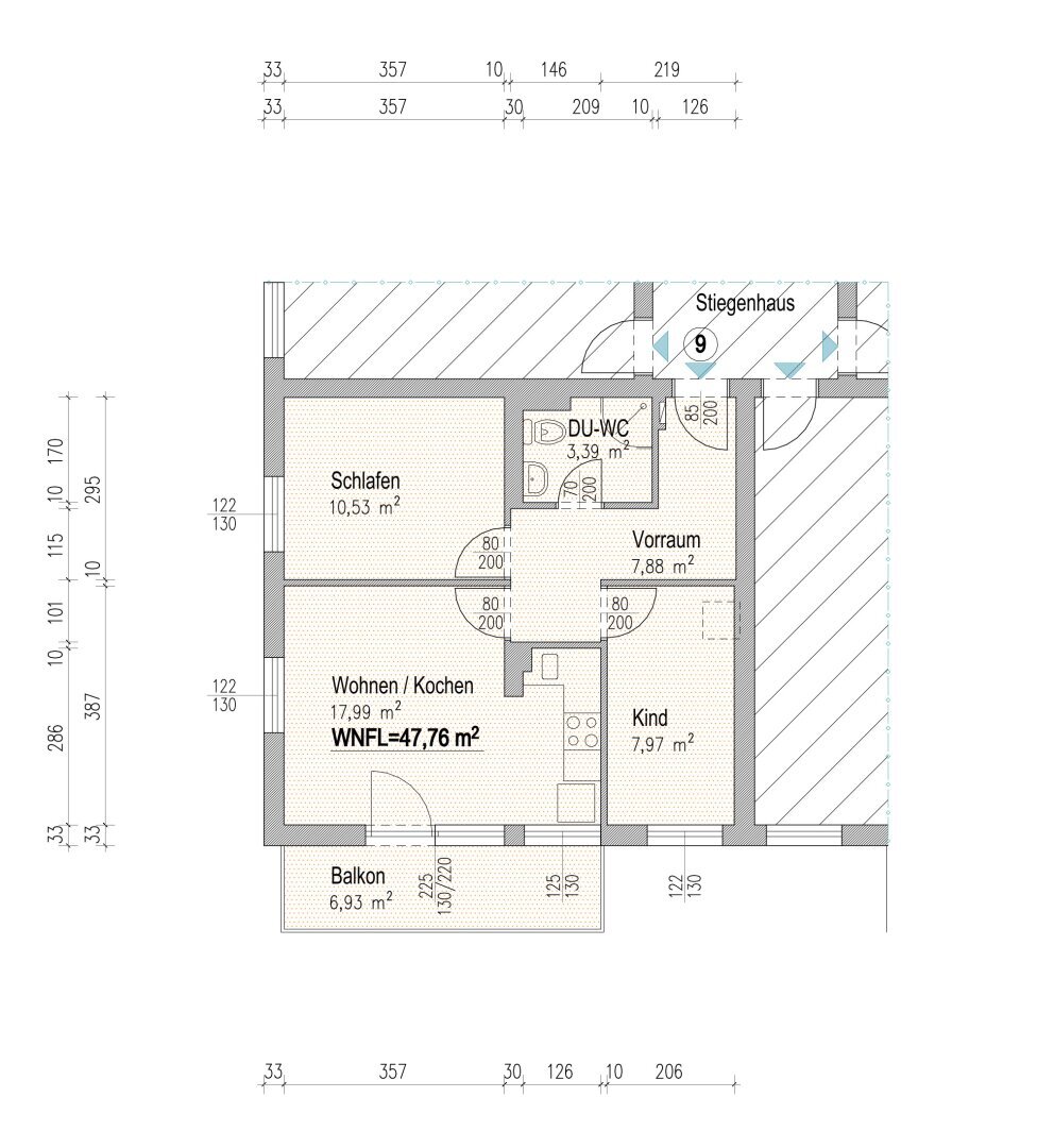 Wohnung zur Miete 820 € 3 Zimmer 48 m²<br/>Wohnfläche 1.<br/>Geschoss Salzburg Salzburg 5020