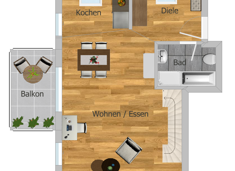 Maisonette zum Kauf 420.000 € 1,5 Zimmer 62 m² Sillenbuch Stuttgart 70619