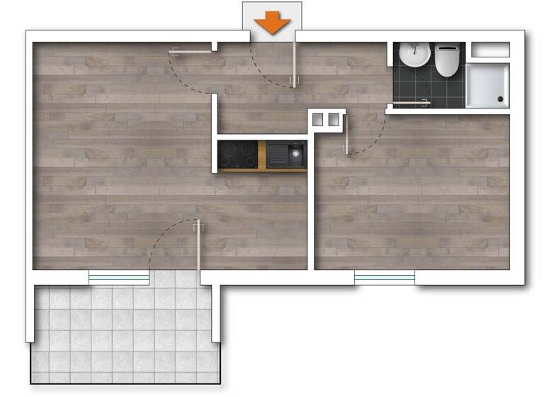 Wohnung zur Miete 272 € 2 Zimmer 38,4 m² 1. Geschoss frei ab 01.06.2026 Lerchenstr. 8 Amberg 92224