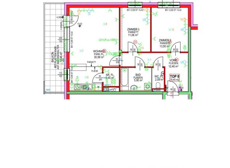 Wohnung zur Miete 903 € 3 Zimmer 78,5 m² 1. Geschoss Anton-Fahrner-Gasse Wieselburg 3250