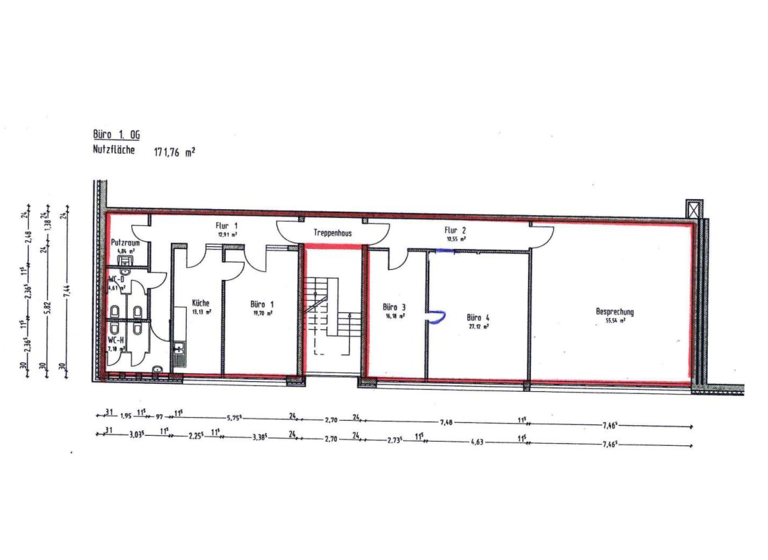 Büro zur Miete provisionsfrei 1.500 € 4 Zimmer 171,8 m² Bürofläche Mannheimer Landstraße 5 Brühl 68782