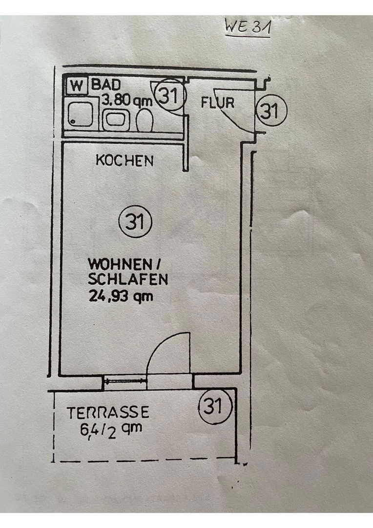 Terrassenwohnung zur Miete 175 € 1 Zimmer 32 m²<br/>Wohnfläche EG<br/>Geschoss 01.04.2025<br/>Verfügbarkeit Grimmaische Straße 58a Döbeln Döbeln 04720