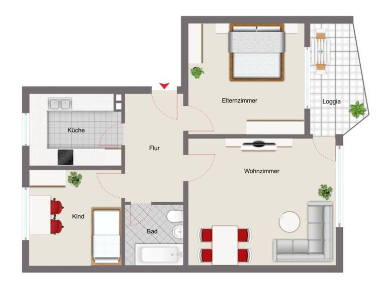 Wohnung zum Kauf provisionsfrei 187.000 € 3 Zimmer 72 m² 1. Geschoss Klieversberg Wolfsburg 38440