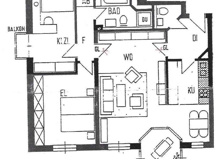 Wohnung zur Miete 1.030 € 3 Zimmer 79,3 m² 1. Geschoss Mering 86415