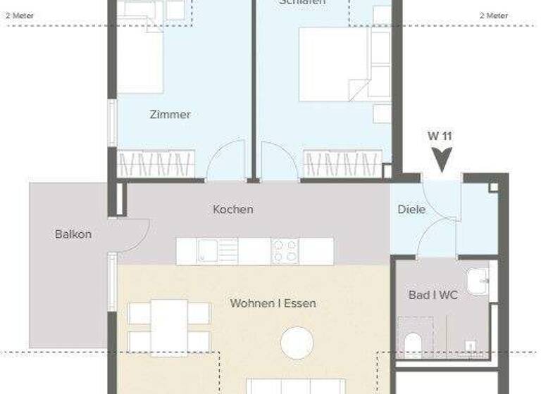Wohnung zum Kauf provisionsfrei 561.000 € 3 Zimmer 66,4 m² Innenstadt Tübingen 72076