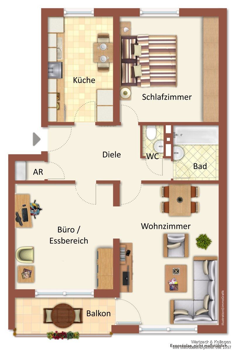 Wohnung zum Kauf 249.000 € 3 Zimmer 75,4 m²<br/>Wohnfläche 2.<br/>Geschoss Röthenbach West Nürnberg 90449