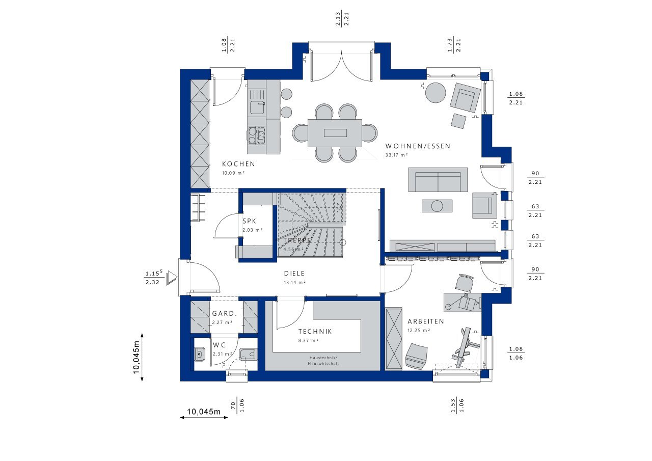 Einfamilienhaus zum Kauf provisionsfrei 774.530 € 6 Zimmer 165 m²<br/>Wohnfläche 945 m²<br/>Grundstück Buchen Buchen 74722