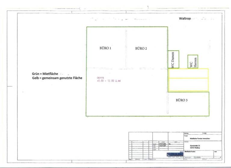 Bürofläche zur Miete provisionsfrei 6 Zimmer 166 m² Bürofläche Sandstraße 25 Waltrop 45731