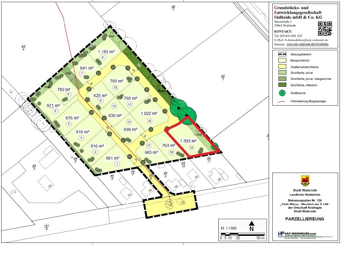 Grundstück zum Kauf provisionsfrei 128.156 € 1.393 m²<br/>Grundstück Krelingen Walsrode 29664