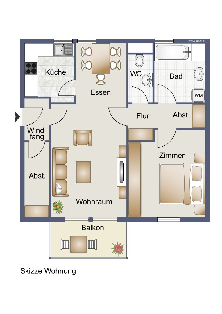 Wohnung zum Kauf 250.000 € 2,5 Zimmer 62 m²<br/>Wohnfläche 1.<br/>Geschoss Steinmühlenweg 6 Dornbirn 6850