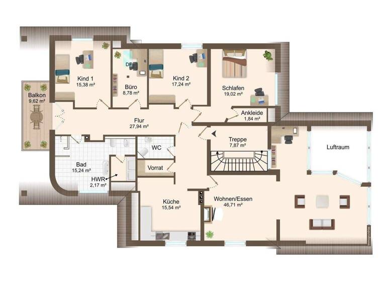 Wohnung zur Miete 1.250 € 5,5 Zimmer 186,1 m² Heidmersbrunn Fünfstetten / Heidmersbrunn 86681