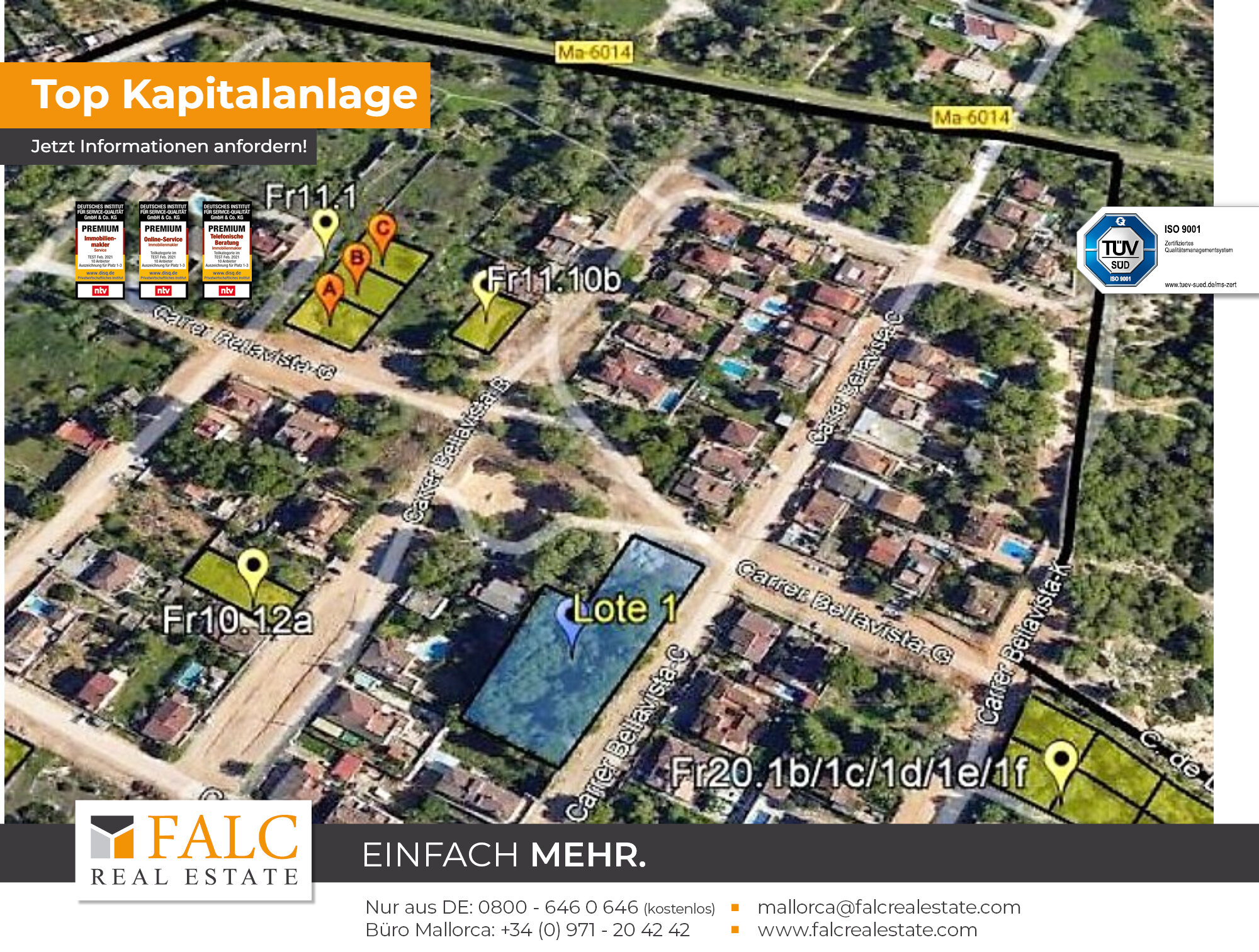 Freizeitgrundstück zum Kauf provisionsfrei 2.363.130 € 3.385,9 m²<br/>Grundstück Palma de Mallorca 07600