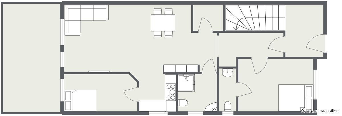 Wohnung zum Kauf 230.000 € 2,5 Zimmer 73,2 m²<br/>Wohnfläche EG<br/>Geschoss Neddesitz Sagard 18551