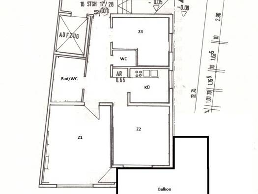 Studio zur Miete 1.050 € 3 Zimmer 75 m² 4. Geschoss frei ab sofort Lange Zeile 5 St Johannis Nürnberg 90419