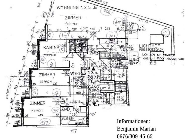 Wohnung zur Miete 1.300 € 4 Zimmer 106 m² 1. Geschoss Wien,Währing 1180