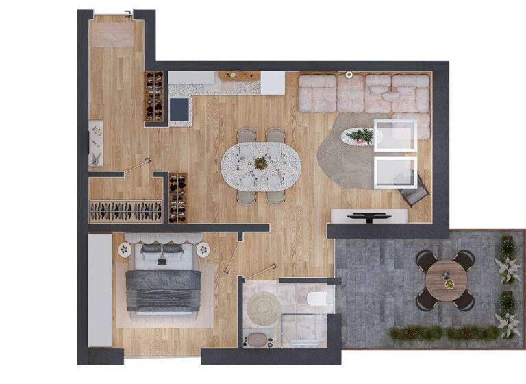 Wohnung zum Kauf provisionsfrei 274.500 € 2 Zimmer 58,3 m² Stadtmitte Offenburg / Bühl 77652