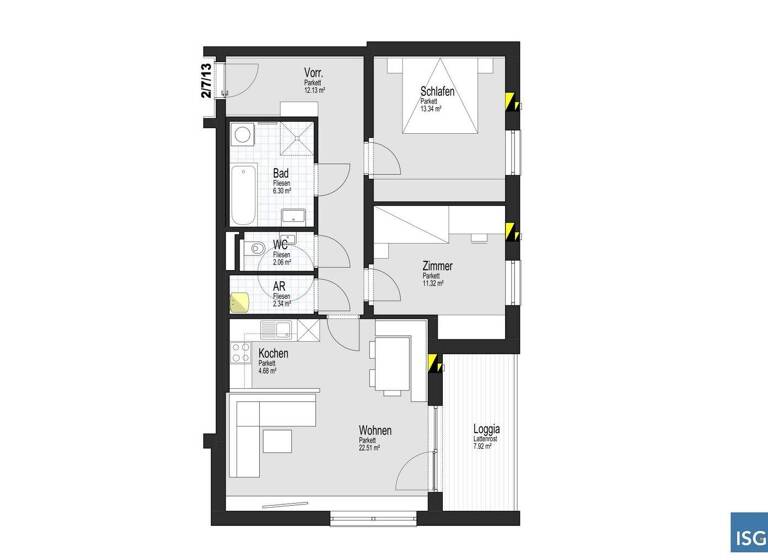 Wohnung zur Miete - Erstbezug 514 € 3 Zimmer 74,7 m² frei ab sofort Lindenweg 2 Geinberg 4943