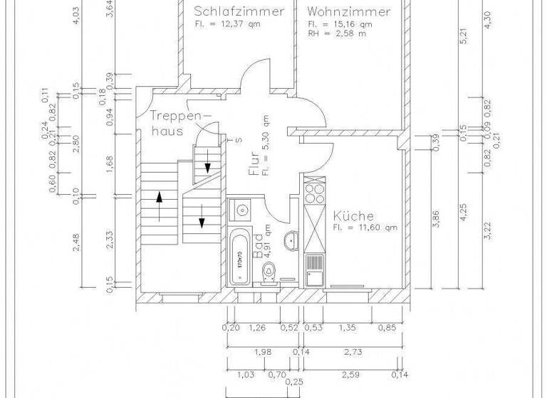 Wohnung zur Miete 281 € 2 Zimmer 49,3 m² 2. Geschoss Max-Saupe-Str. 14 Ebersdorf Chemnitz 09131
