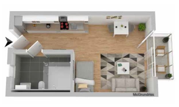 Wohnung zum Kauf 128.210 € 1 Zimmer 37,2 m²<br/>Wohnfläche 1.<br/>Geschoss Mitterteich Mitterteich 95666