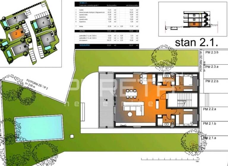 Wohnung zum Kauf 471.163 € 3 Zimmer 162 m² Okrug