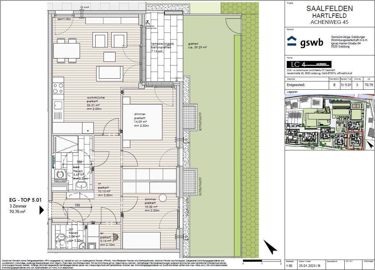 Wohnung zum Kauf provisionsfrei 456.701 € 3 Zimmer 70,8 m²<br/>Wohnfläche EG<br/>Geschoss Achenweg 45 Saalfelden am Steinernen Meer 5760