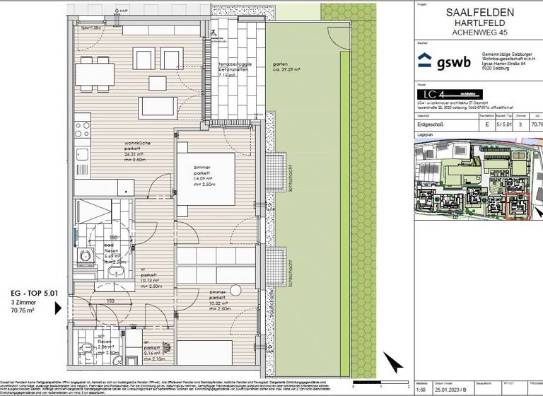 Wohnung zum Kauf - Erstbezug provisionsfrei 456.701 € 3 Zimmer 70,8 m² EG Achenweg 45 Saalfelden am Steinernen Meer 5760