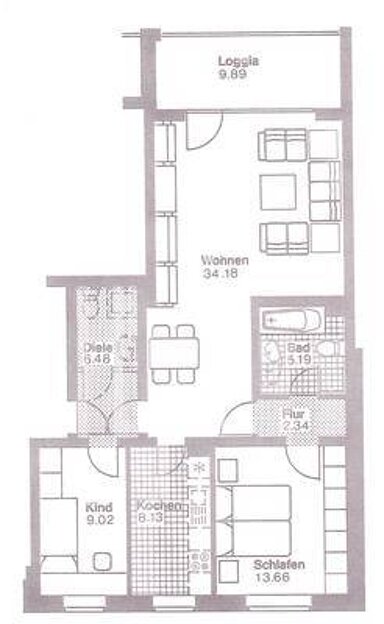 Wohnung zum Kauf provisionsfrei 200.000 € 3 Zimmer 83 m² frei ab sofort Echterdinger Hof Langenhagen - Mitte Langenhagen 30853