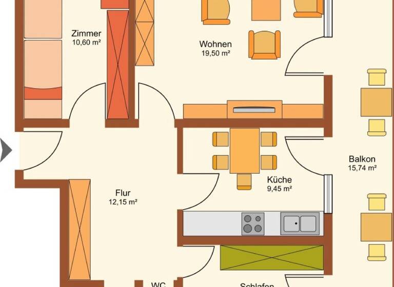 Wohnung zum Kauf 280.000 € 3,5 Zimmer 70,4 m² Lustenau 6890