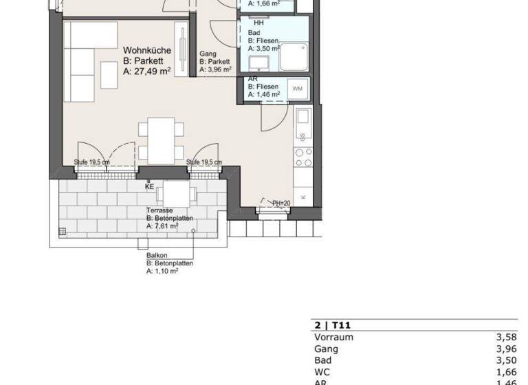 Wohnung zum Kauf - Erstbezug 341.040 € 2 Zimmer 52,4 m² Wien 1220