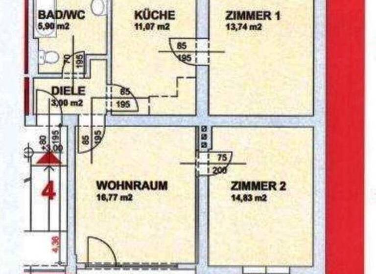 Wohnung zum Kauf 210.000 € 3 Zimmer 66 m² Leonding 4060