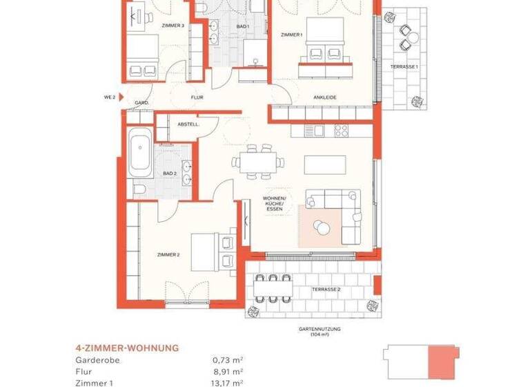 Wohnung zum Kauf - Erstbezug provisionsfrei 1.129.000 € 4 Zimmer 136 m² Kleinreuth h d Veste Nürnberg 90425