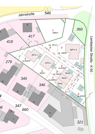 Grundstück zum Kauf 242.800 € 608 m² Grundstück Jahnstraße Lippramsdorf Haltern am See 45721