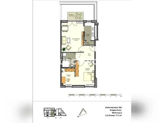 Wohnung zur Miete Tauschwohnung 1.062 € 2,5 Zimmer 71 m² EG Osdorf Altona 22765
