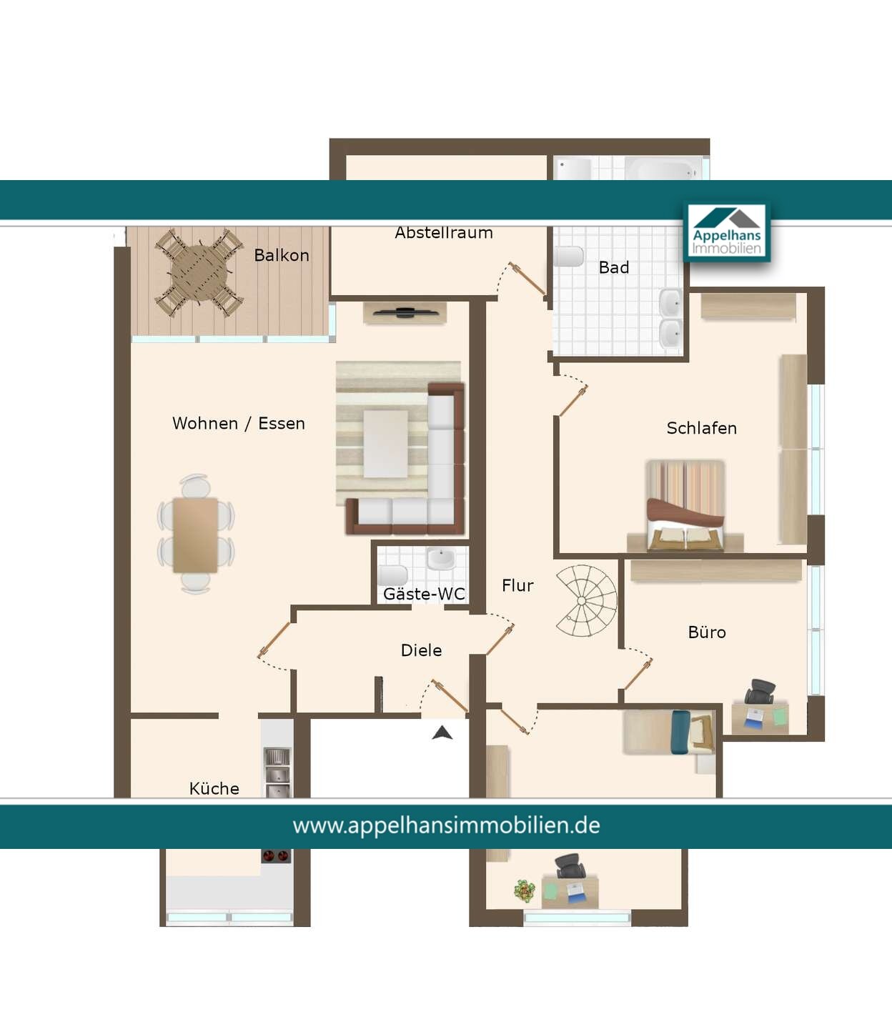 Wohnung zum Kauf 289.000 € 4 Zimmer 119 m²<br/>Wohnfläche Steinhagen Steinhagen 33803