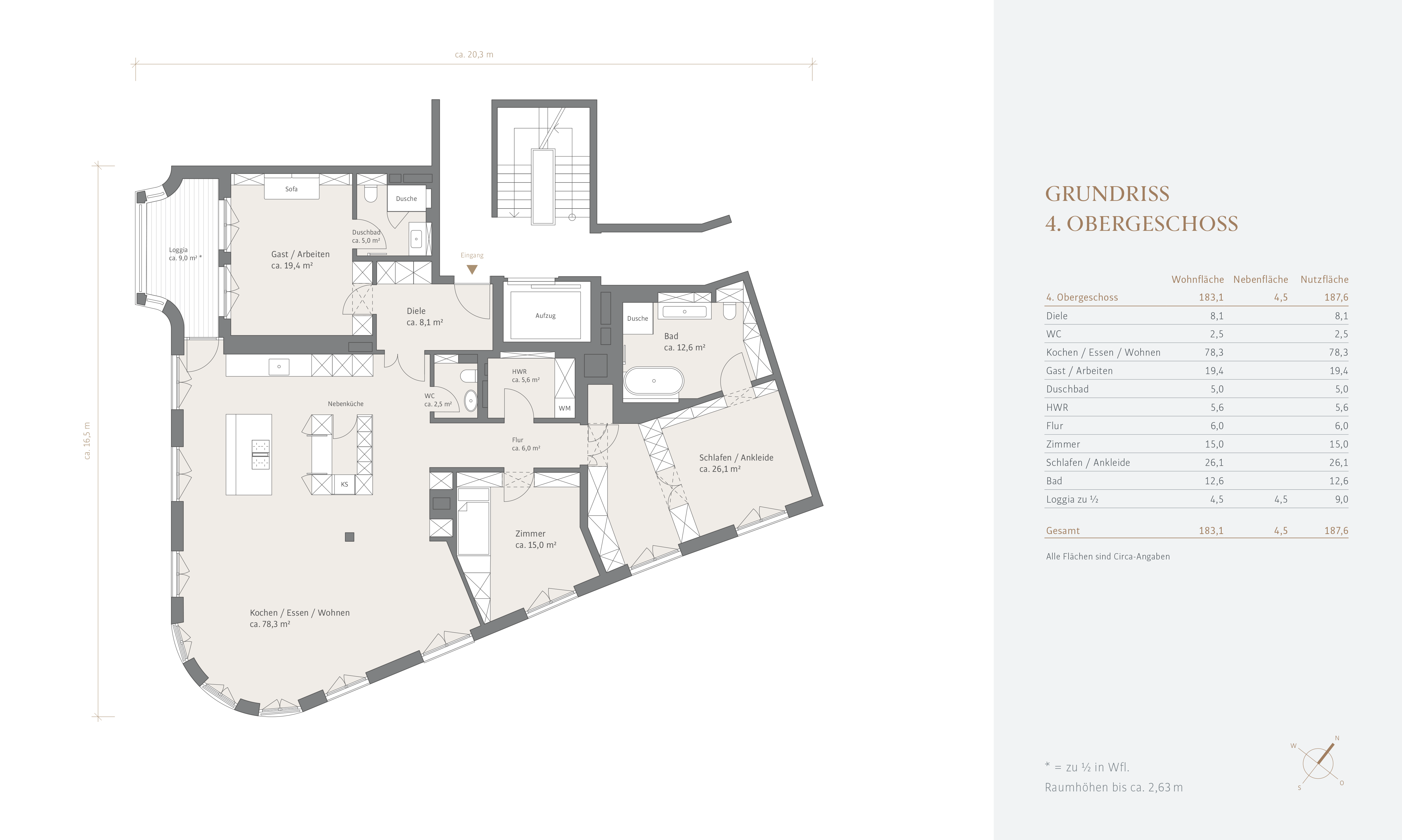 Wohnung zum Kauf 4.980.000 € 4 Zimmer 183 m²<br/>Wohnfläche 4.<br/>Geschoss Glockenbach München 80469