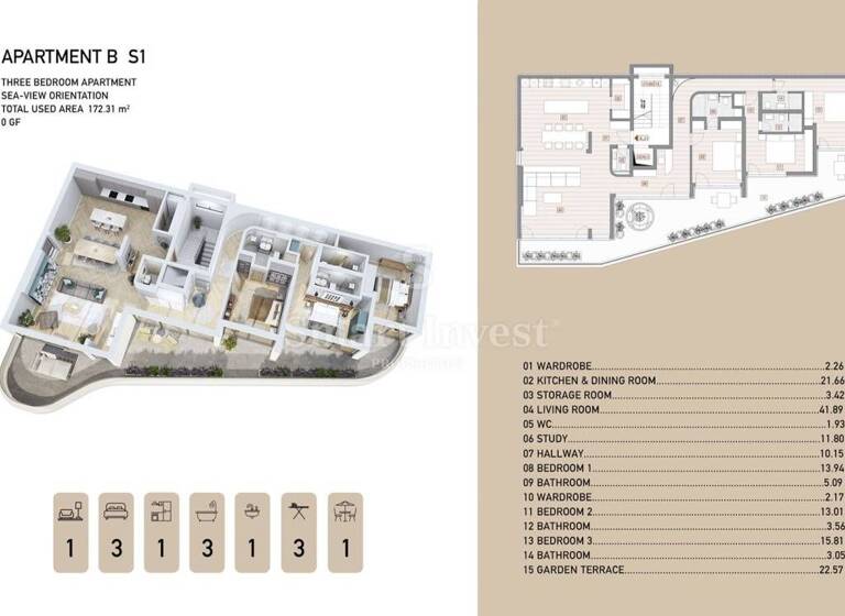 Wohnung zum Kauf 1.530.000 € 4 Zimmer 172 m² Centar