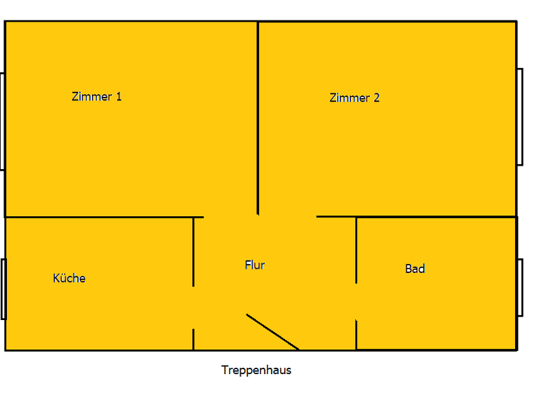 Wohnung zur Miete 386 € 2 Zimmer 51,5 m² 2 Geschosse frei ab sofort Kohlhaasstraße 23 Bad Düben 04849