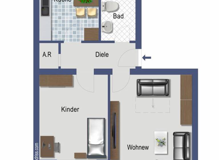 Wohnung zum Kauf provisionsfrei 204.000 € 2 Zimmer 61,9 m² 1. Geschoss Reinhold-Schneider-Straße 71 Garath Düsseldorf 40595