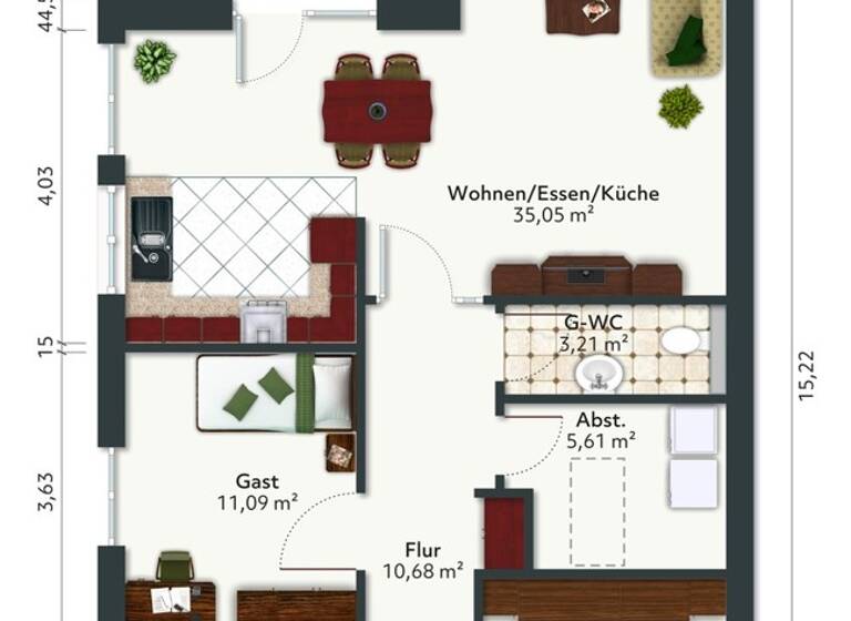 Doppelhaushälfte zum Kauf 399.000 € 3 Zimmer 92 m² 329 m² Grundstück Gelting 24395