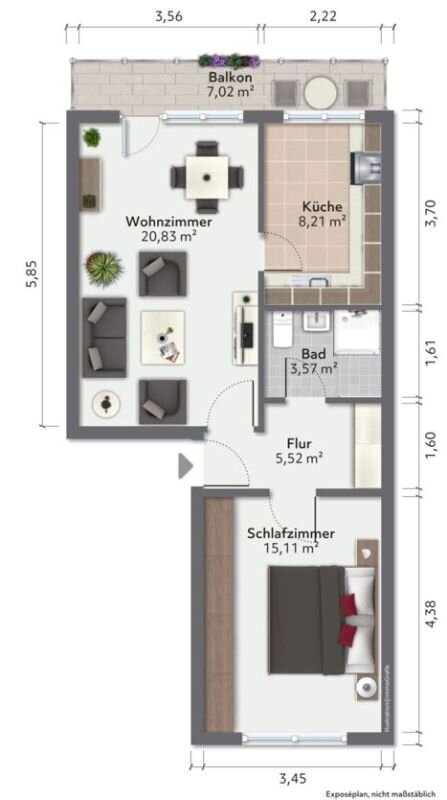 Wohnung zur Miete 340 € 2 Zimmer 57,4 m²<br/>Wohnfläche 4.<br/>Geschoss Ostring 17 Königshufen Görlitz 02828