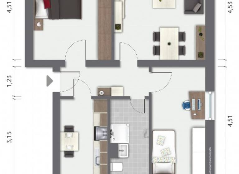 Wohnung zur Miete 417 € 3 Zimmer 60 m² EG Reichsstraße 2a Innenstadt Gera 07545