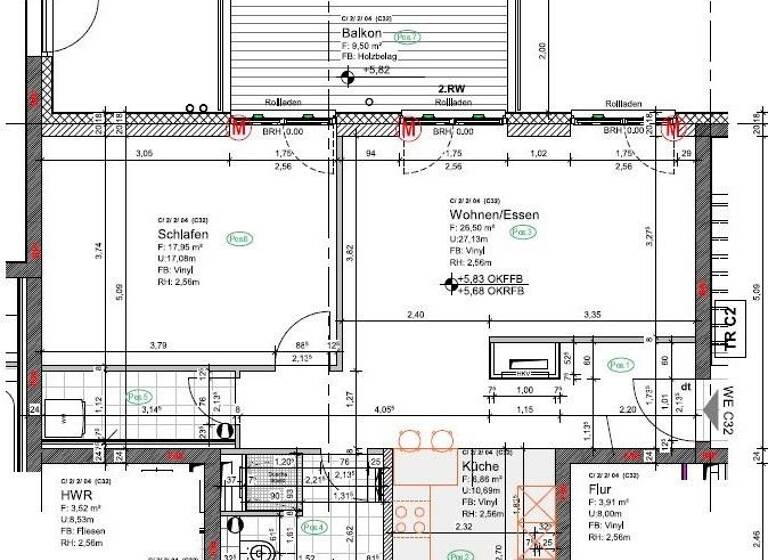 Wohnung zur Miete 1.330 € 2 Zimmer 70 m²<br/>Wohnfläche 1.<br/>Geschoss Rath Düsseldorf 40472