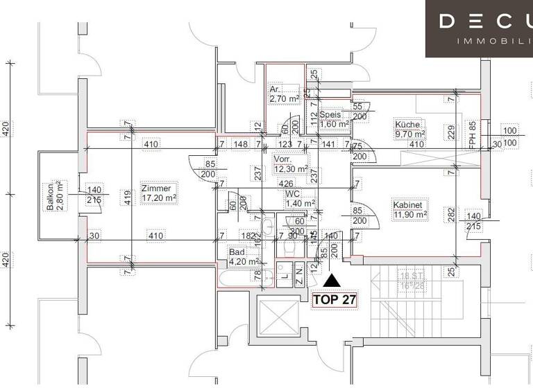 Wohnung zum Kauf 309.000 € 3 Zimmer 61 m² 2. Geschoss Wien 1190