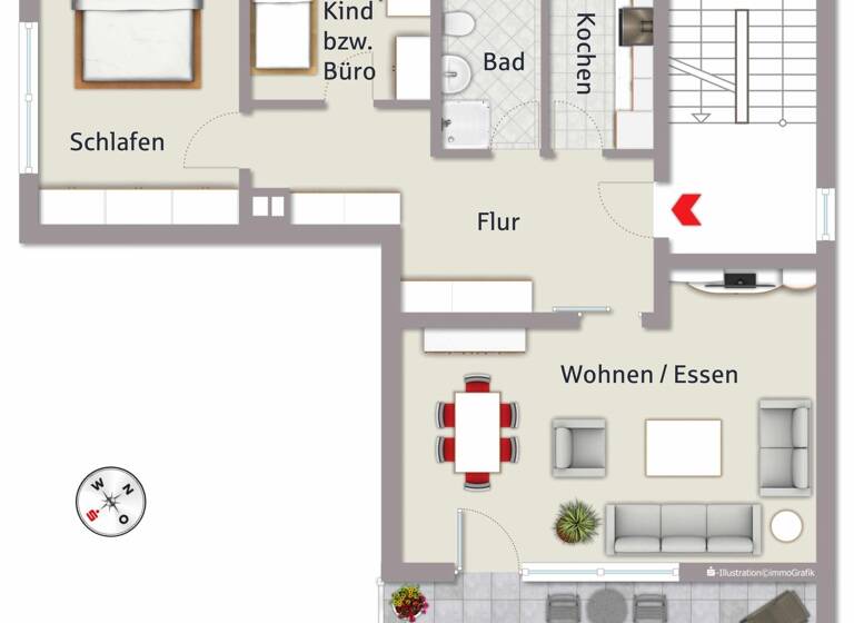 Wohnung zum Kauf 259.000 € 3 Zimmer 80 m²<br/>Wohnfläche 1.<br/>Geschoss 01.07.2025<br/>Verfügbarkeit Kleinschwarzenlohe Wendelstein 90530