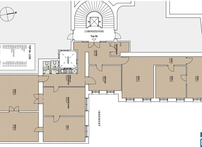 Wohnung zum Kauf 2.299.000 € 8 Zimmer 227,2 m² 2. Geschoss Brucknerstraße Wien 1040