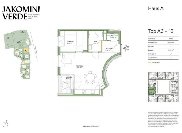 Wohnung zum Kauf - Erstbezug 268.000 € 2 Zimmer 49,7 m² 6. Geschoss Kasernstraße 30A Jakomini Graz,06.Bez.:Jakomini 8010