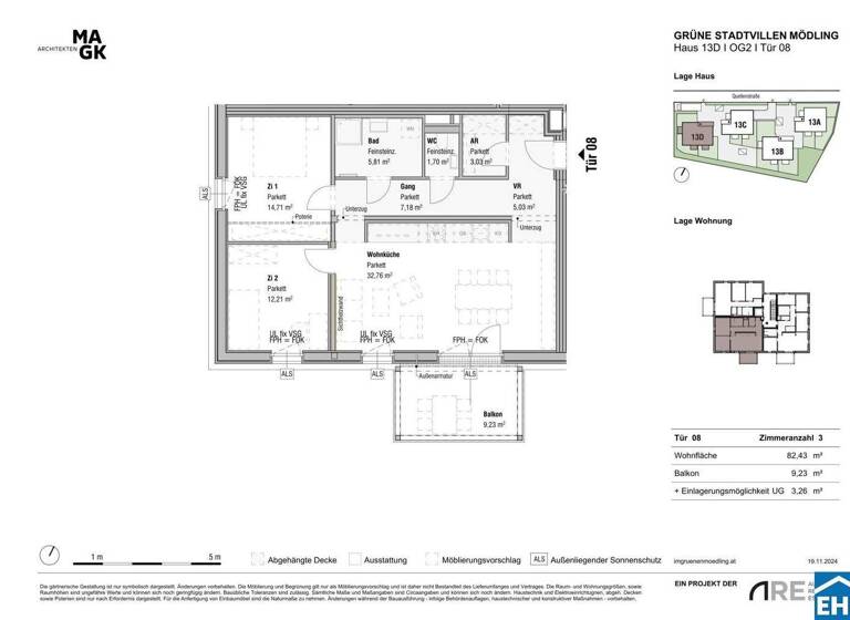 Wohnung zum Kauf - Erstbezug 516.200 € 3 Zimmer 82,4 m² 2. Geschoss Quellenstraße Mödling 2340