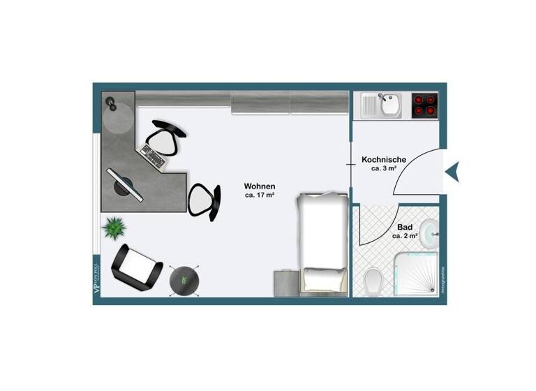 Wohnung zum Kauf 122.000 € 1 Zimmer 23,4 m²<br/>Wohnfläche EG<br/>Geschoss Jägervorstadt Potsdam 14469