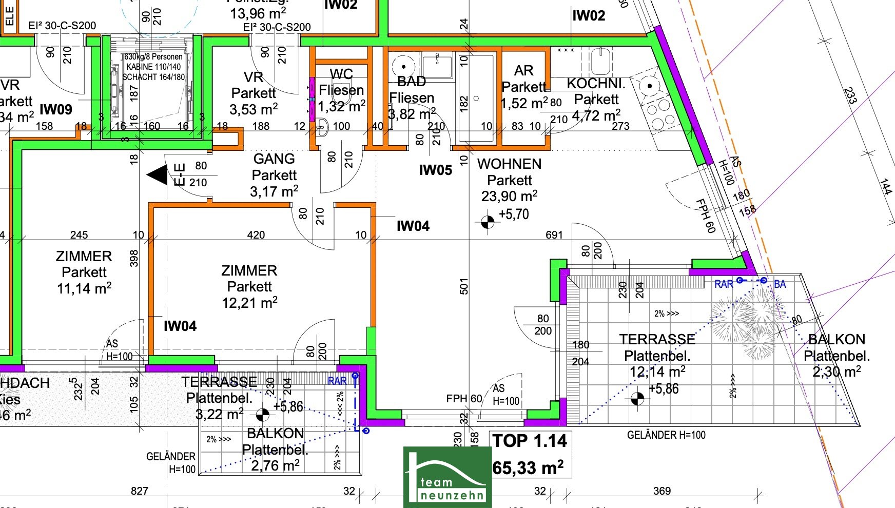 Wohnung zum Kauf 361.733 € 3 Zimmer 65,2 m²<br/>Wohnfläche 2.<br/>Geschoss Skrabalgasse 8 Wien 1220